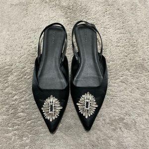 Kendall Ornament Pointed Toe Slingback Flat - Open Edit